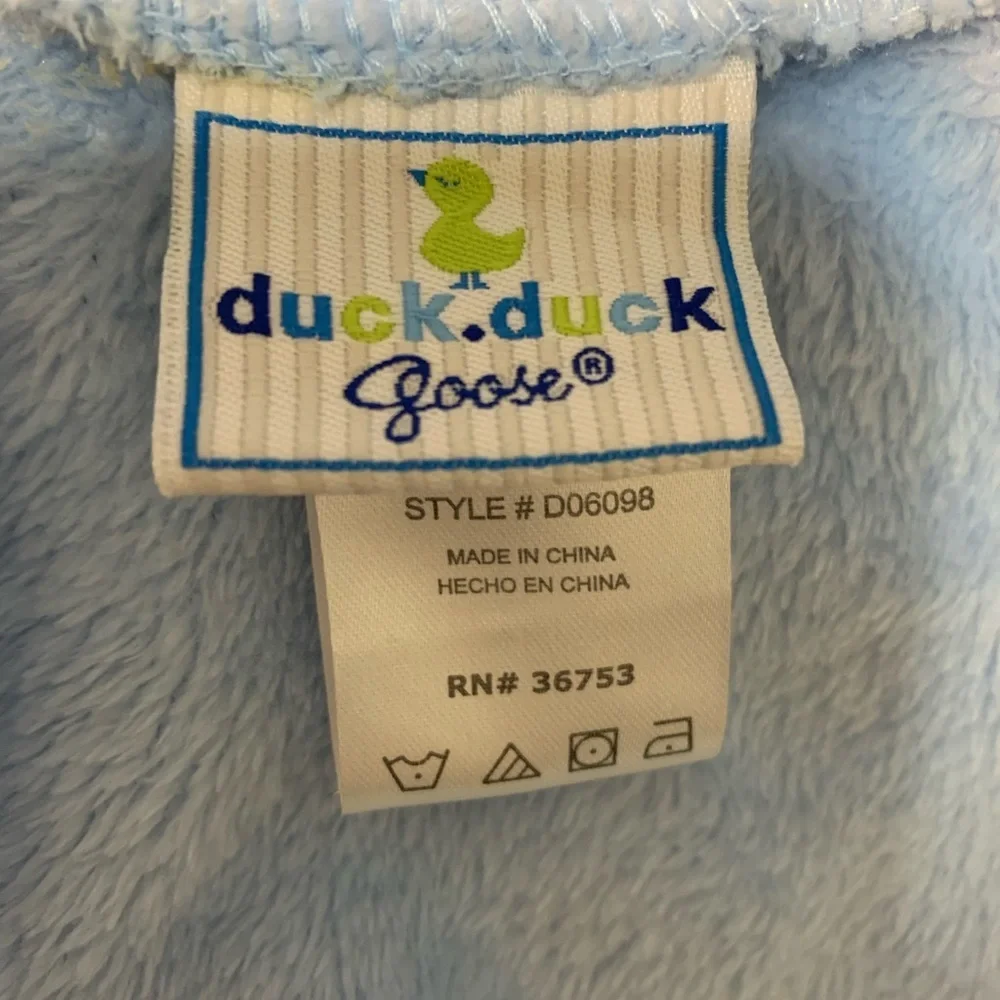 Duck Duck Goose Blue Elephant Baby Bath Robe 0-9 Months